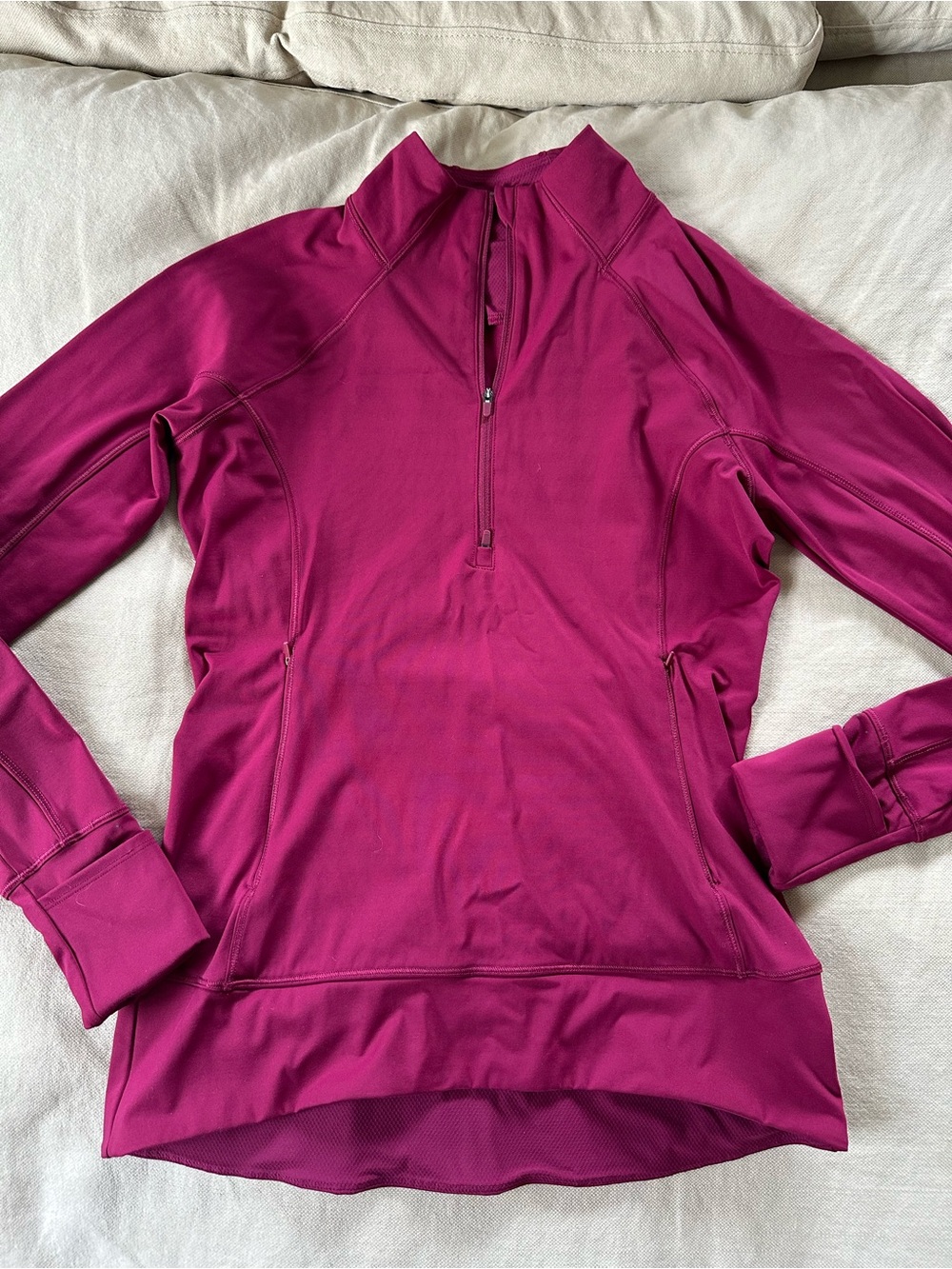 Athleta Burgundy Half-Zip Performance Pullover